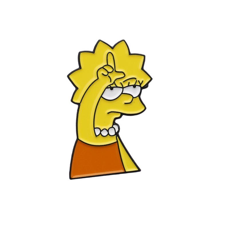 The Simpsons Cartoon Family Cute and Funny Expressions Enamel Pin