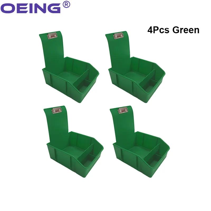 4Pcs Dental Turnover Storage Box Colourful Lab Work Tray Divided Teeth Model Tray With Metal Clip Dentistry Tools