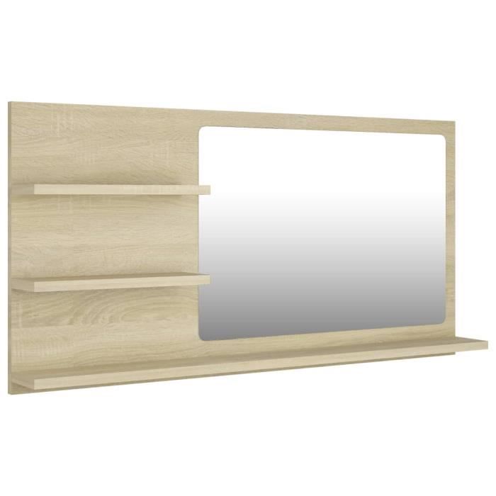 VidaXL Bathroom Mirror Sonoma Oak 90x10.5x45 Cm