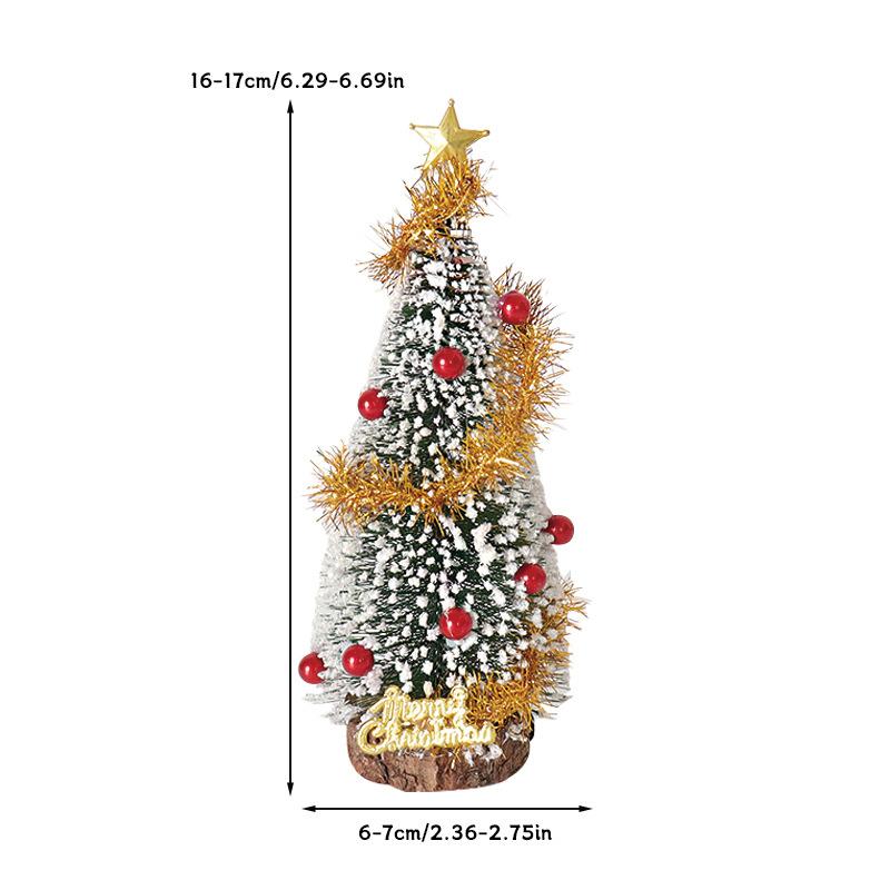 1/12 Dollhouse Mini Christmas Tree Cedar Tree Model Dollhouse Xmas Scene Decor Ornament Doll House Festival Decoration Toys