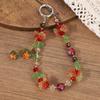 Luminous Persimmon Crystal Keychain & Bag Charm Lanyard