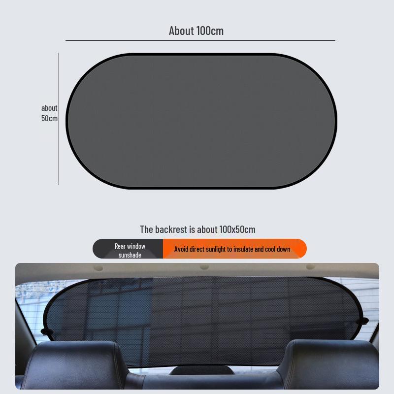 Six-Piece Car Sunshade Set: Mesh Side & Rear Window Shades, Summer Sun Protection, Aluminum Foil Sun Visor, Front Windshield Sunshade.
