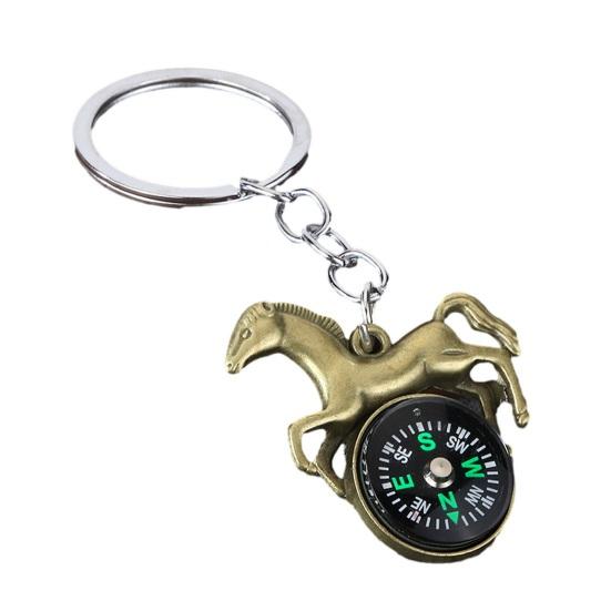 Keychain Pendant Zinc Alloy Metal Horse Shape Key Chain циан