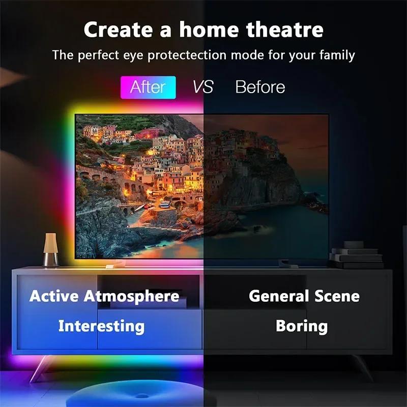 1M-30M RGB LED Strip Light Bluetooth APP Control Color Changing Light Flexible LED Lamp Tape For TV BackLight Room Decoration