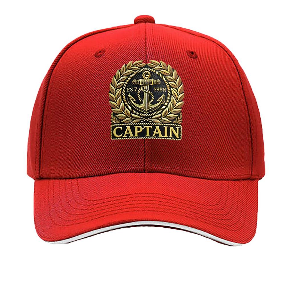 Vintage Metal Captain Anchor Laurel Nautical Badge Hip Hop Hat Fashion Outdoor Sports Sandwich Baseball Cap