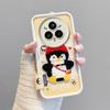 KEYSION Cartoon Cute Plush Embroidery Case for Realme 14 Pro+ 5G with Lanyard Shockproof Phone Cover for OPPO Realme 14 Pro 5G