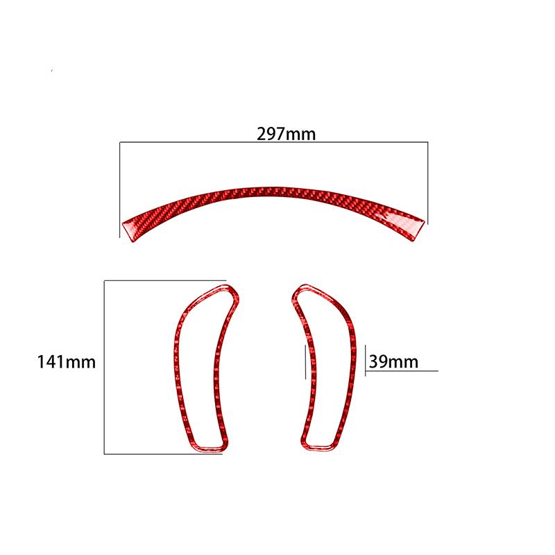 For Chevrolet Corvette C6 05-07 3PCS Real Carbon Fiber Instrument  Sticker Trim Car Interior Accessories Car Interior
