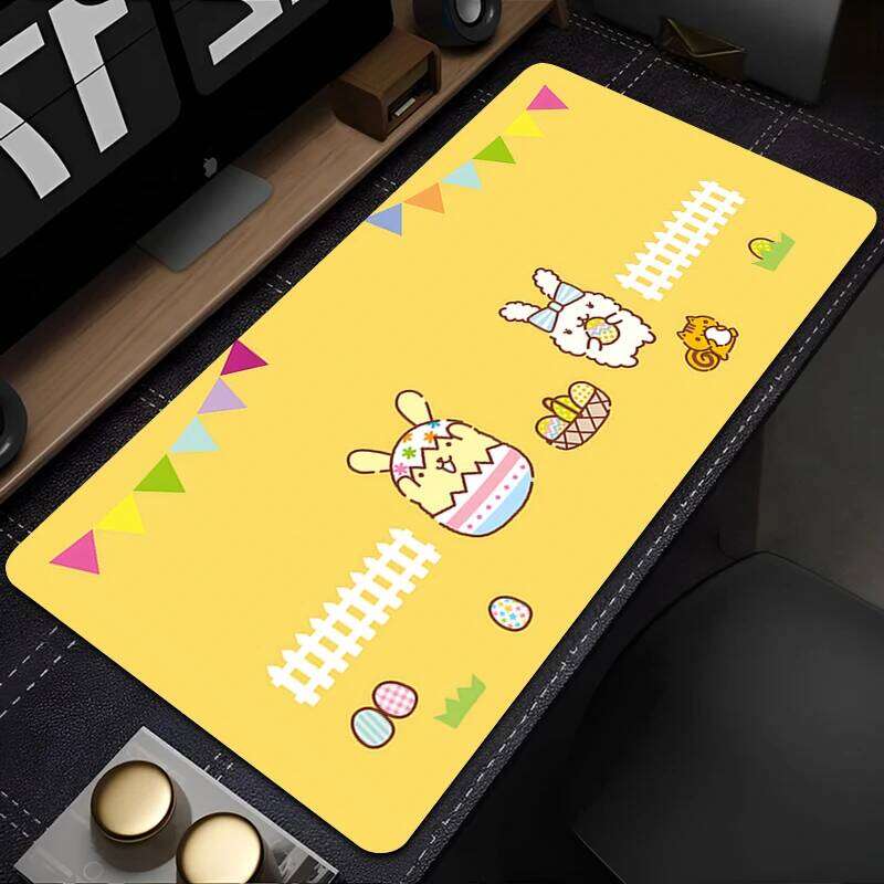 Mouse Pad Yellow Bread Dog Cartoon Mousepad PC Ppompompurin Gamer Cabinet Keyboard Rug Laptop Anime Kawaii XXL Desk Mat