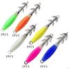 3 Pieces Luminous Squid Jig Hooks Freshwater Saltwater Fluorescent Lures 12cm Glow in The Dark