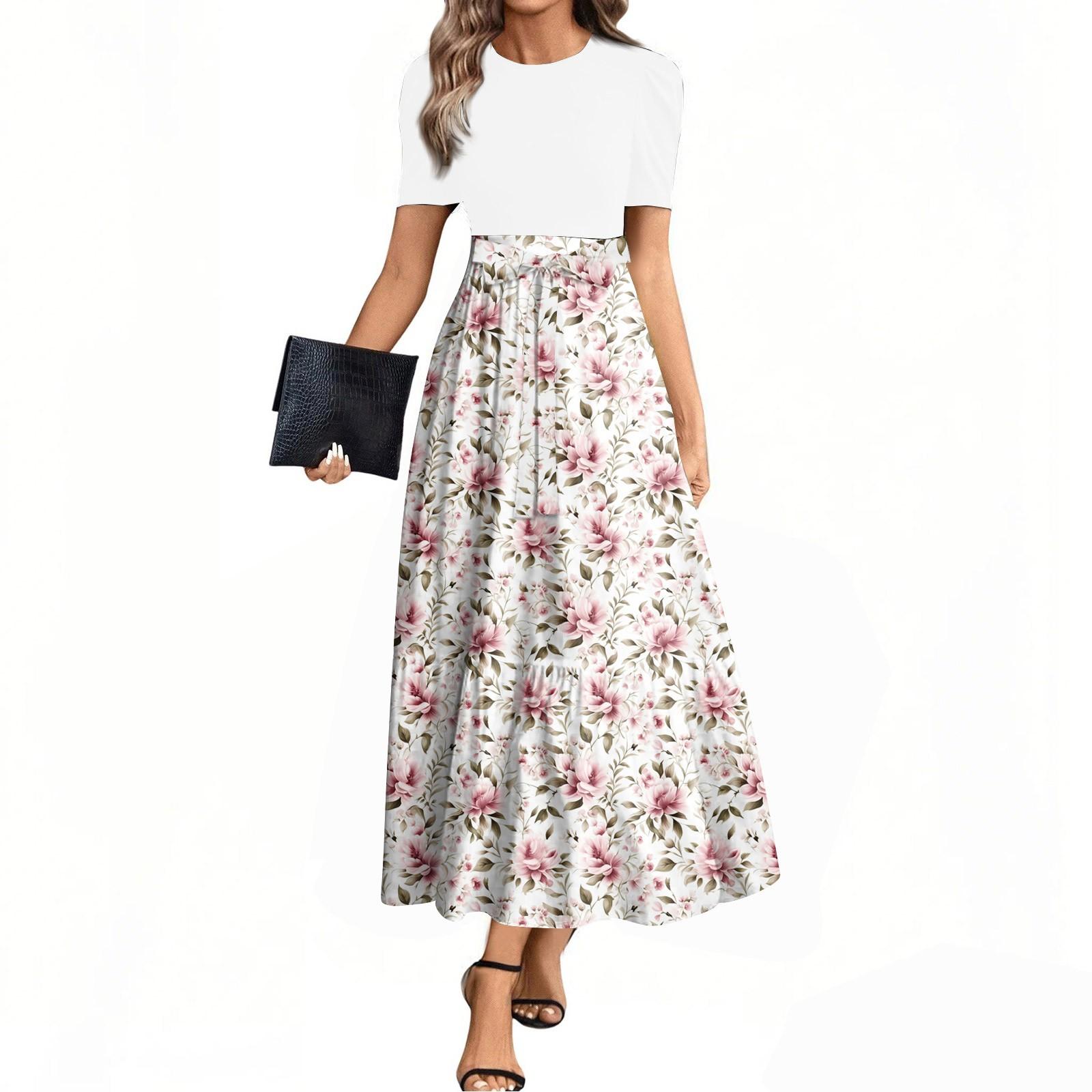 

Жіноча літня сукня вільна пляжна відпустка повсякденна глибокий V-подібний виріз жилет елегантна сукня-сорочка XL