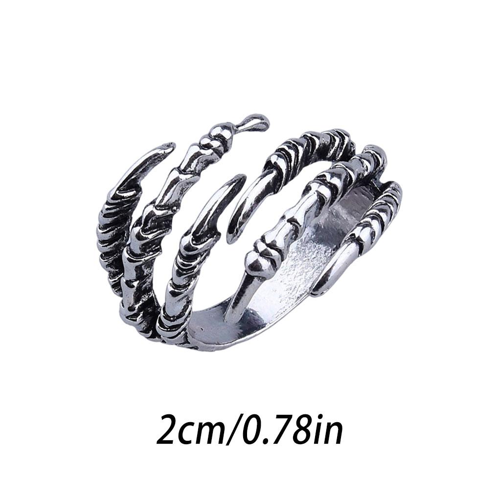 Claw Shaped Ring Unique Fingers Ornaments Jewelry Accessory Stylish Punk Metal Craft Joint Rings Gift Male Dressing Decor