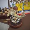 Vintage-Dekor, Sonnensystem, Orrery-Kunst, Meisterwerk, antikes Dekor, ein luxuriöses und einzigartiges Kunstwerk, ein einzigartiges Geschenk für den Ehemann