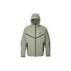 Jaqueta Corta-Vento Tecido Técnico com Capuz e Zíper Masculina Jaquetas Verde-Exército-Claro HM7152-320