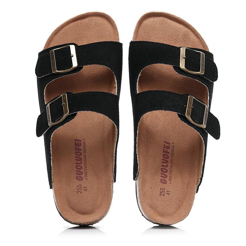 Mote 16 stil Kvinner Menn Korktøffel Kvinner Sommer Blandet Farge Casual Strand Slip on Flip Flops Slides Sko Pluss Størrelse 35-46
