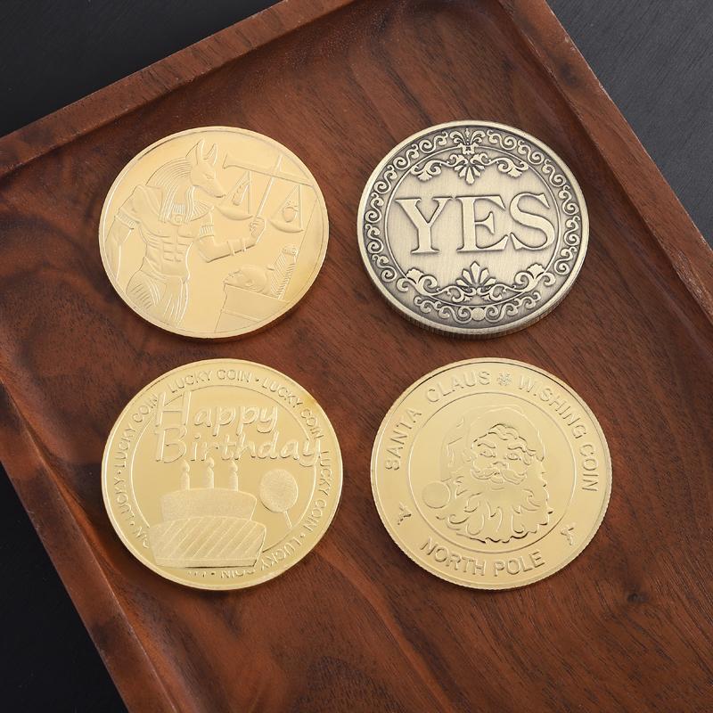 Yes or No Commemorative Coin Souvenir Non-currency Coins Game Prop Challenge Coins Christmas Collection