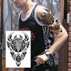 Black Maori Temporary Sleeve Tattoos For Men Women Fake Body Art Drawing Full Arm Sleeve 3D Wolf Dragon Military Tatoos For Show