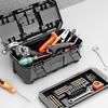 Reinforced Container Essential Tool Box with Secure Compartments Reinforced Mechanic Tool Chest Lockable Case for Repair