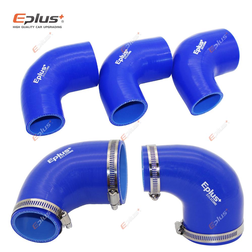 Blue Silicone Tubing Hose 90 Degrees Big To Small Connector Universal Car Intercooler Turbo Intake Pipe Coupler Multi Size