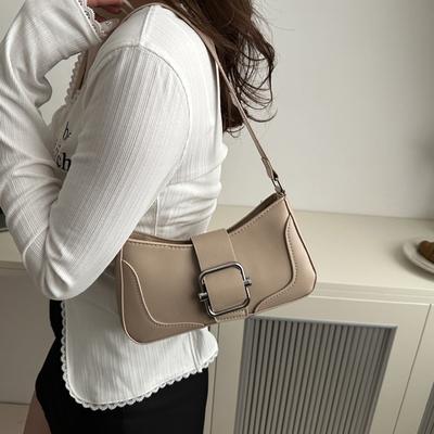 Women Shoulder Bag Fashion Solid PU Leather Handbags And Purses Casual Ladies Crossbody For Daily Used