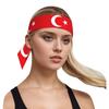 Turkish Flag Headband Sports Sweatband for Men Women Kids - Running Fitness Football Fan Accessories Headwrap