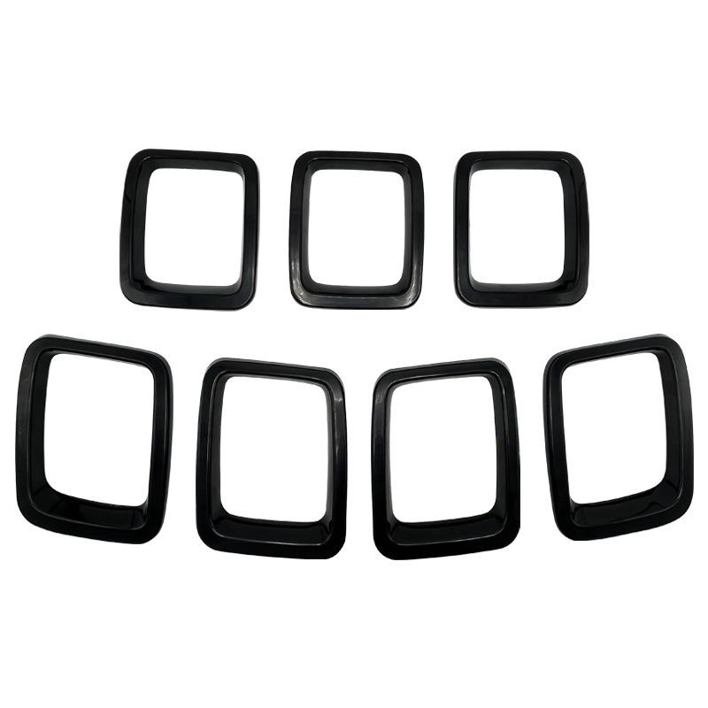 Grille erts ABS Front Grill Cover Exterior Accessories for Jeep Compass MP 2017-, Carbon Fiber Finish