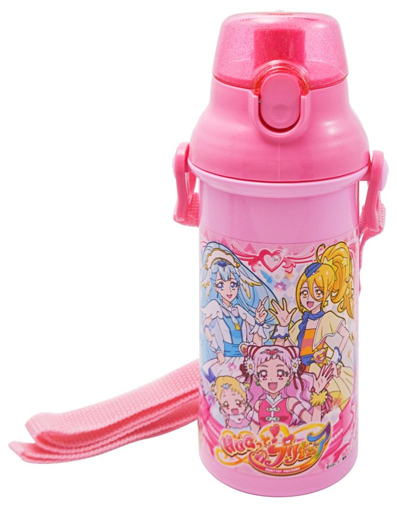 Skater Water HUGtto Made In Japan Children's Bottle, 480ml, PreCure,