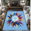 Manchester City Printed Flannel Area Rug Non Slip Soft Polyester Floor Carpet Indoor Decor Mat for Bedroom Living Room Sofa