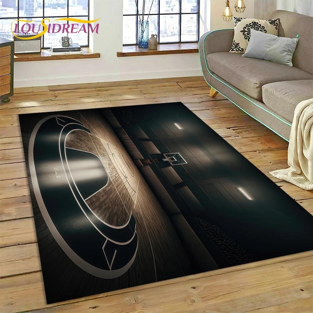 Lastest Basketball Court Frame Cartoon Rug Carpet for Living Room Bedroom Home Decor,Decoration for Sofa Doormat