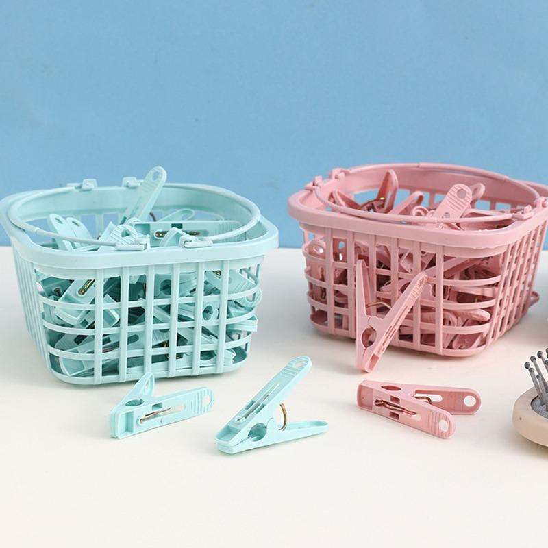 30 ks Plastové kolíčky na prádlo Prádelní kolíček Kolíčky na prádlo Úložný organizér Pružina s košíkem Věšáky Věšák Klipy na přikrývku Ručník