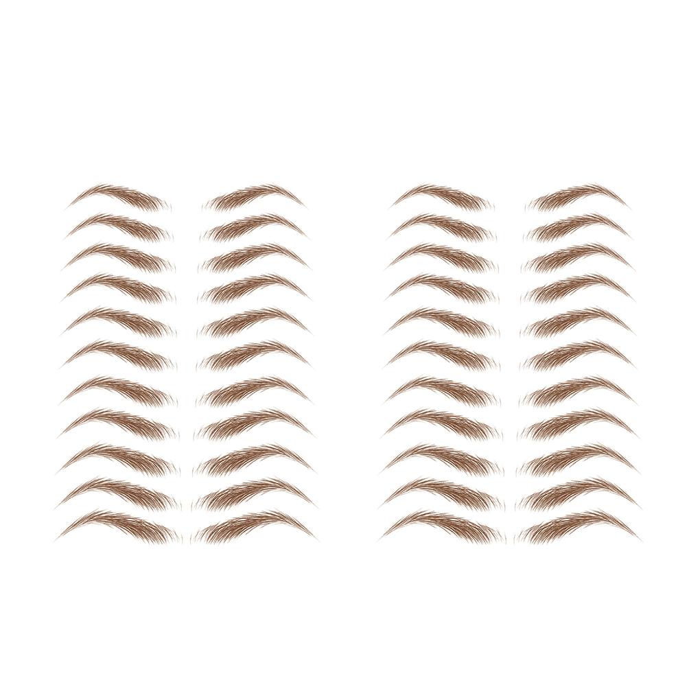6 Pieces Girls Eyebrow Tattoos Stickers Realistic Waterproof Makeup Sticker Girl Cosmetic False Eyebrows Skin Making Up Patch