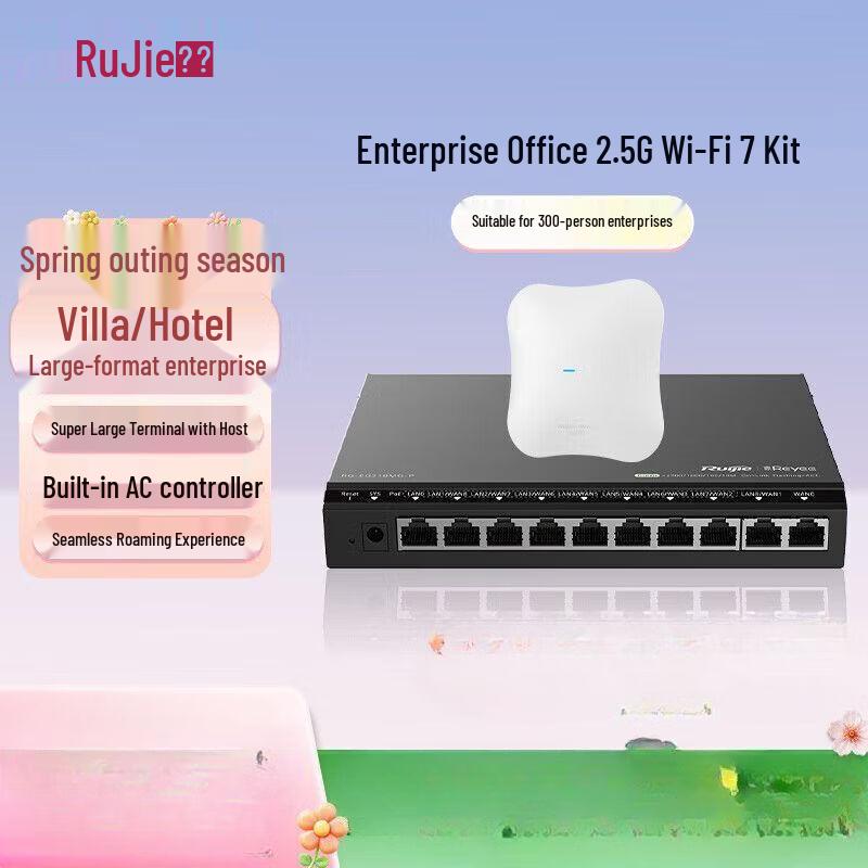 

Ruijie Networks 2.5G Ceiling Mount Whole Home Mesh WiFi Kit