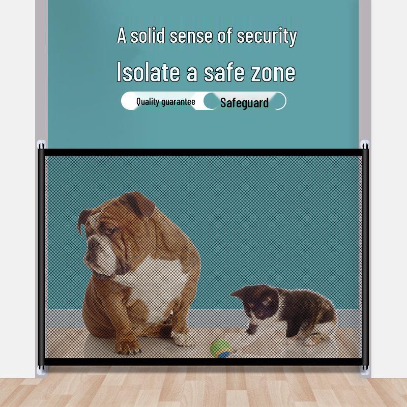 Portable Foldable Dog Fence: Punch-Free Pet Safety Net for Home