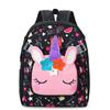 Charming Unicorn Print Kids Backpack Ideal For School Spacious Design With Breathable Material