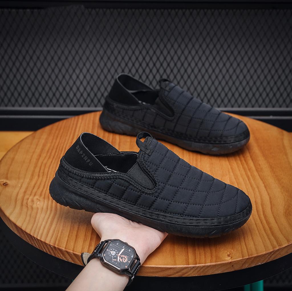 Winter Herren Freizeitschuhe Slipper Lazay Schuhe Outdoor Weichsohlige Bequeme Rutschfeste Low-Top Loafer Schuhe Herren 2 Tragemöglichkeiten