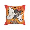 Halloween Decorative Linen Throw Pillow Cover With Single Sided Print (Pillow Insert Not Included)