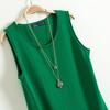 Cotton and Linen Camisole Women's Summer I-shaped Sleeveless Knitted Bottoming Shirt Short Outer Wear Loose Solid