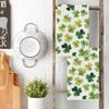 Artoid Mode Beige Shamrocks St. Patrick's Day Kitchen Towels Dish Towels, 18x26 Inch Seasonal Spring Decoration Hand Towels Set of 2