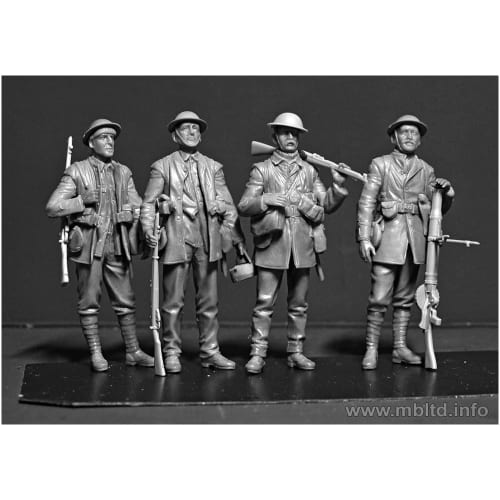 Master Box 1/35 Scale British Infantry Unit (5 Figures), First Battle of the Somme, 1916, Plastic Model Kit, MB35146