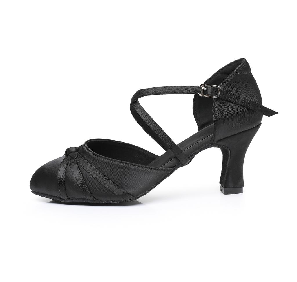 Saténové Latinské Taneční Boty Tango Salsa Společenské Taneční Boty pro Ženy Vnitřní Profesionální Vysoké Podpatky Taneční Tenisky 5.5/7cm