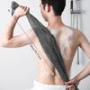 Jacquard Stripe Baths Towel with Back Pulling Design Exfoliating Body Washcloth for Shower and Skin Cleansing Bathroom Supplies