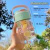 600ml Large Capacity Sports Water Bottle With Hidden Straw Portable Sealed Leak-Proof Plastic Space Cup Outdoor Travel Camping