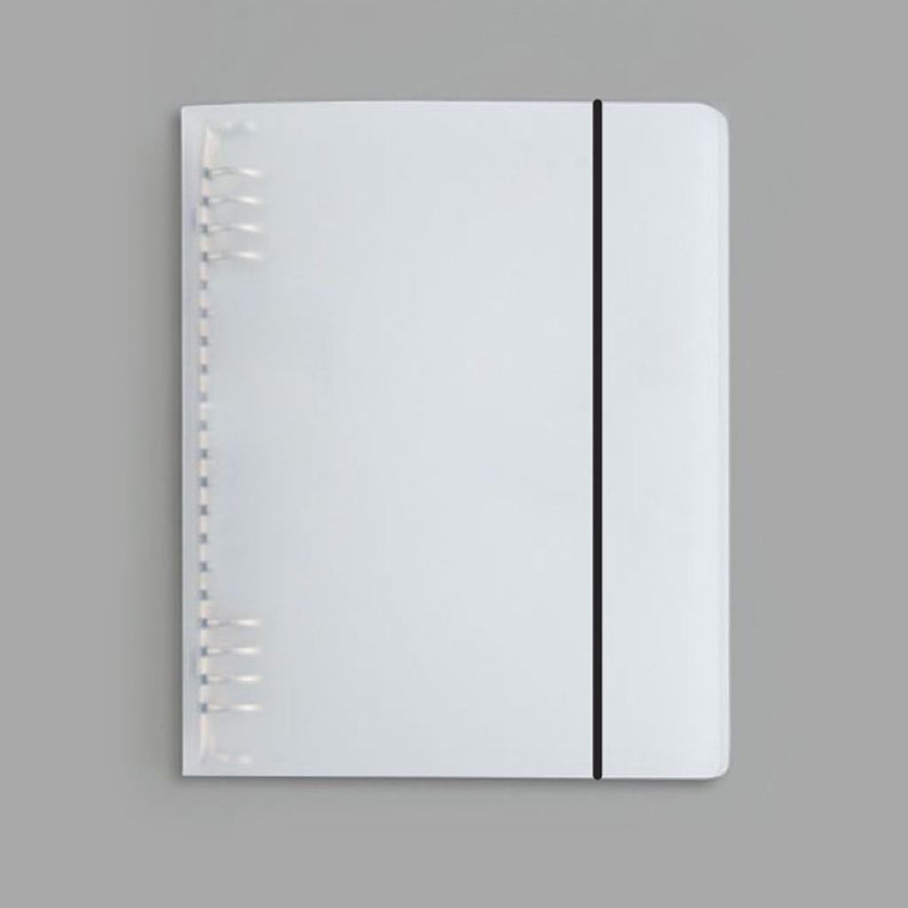 Binder Cover Plastic Transparent White Detachable Large Capacity Binder Shell for Files Notes