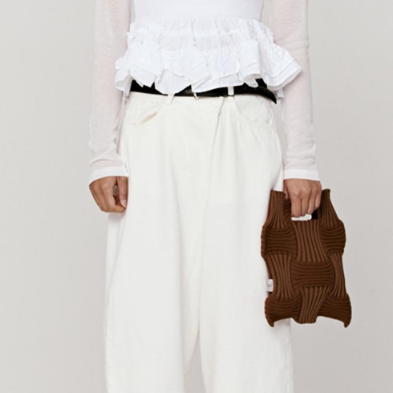 Pleatsmama New Bow Bag Camel