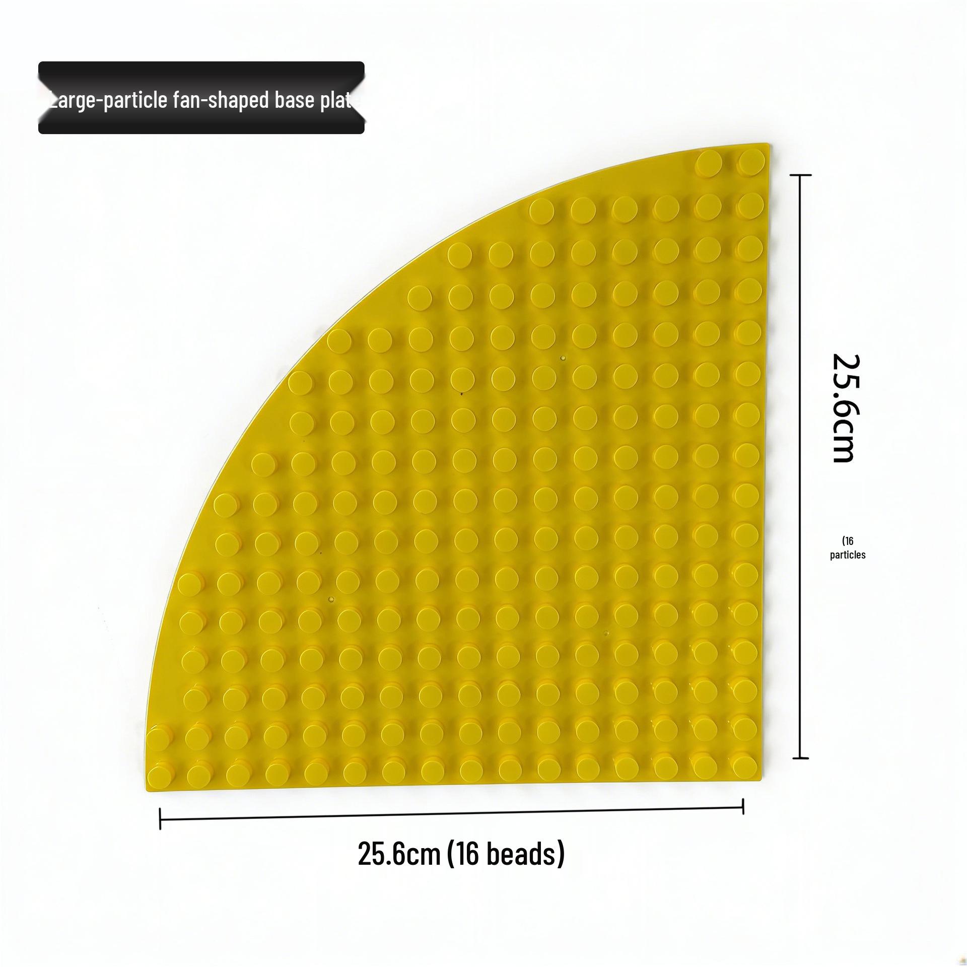 Fan-Shaped Round Base Plate: Compatible Interlocking Building Blocks Board One Large Particle Fan-shaped Block Base Plate