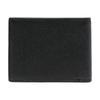 Coach Billfold Wallet 10 Solid Color Logo Cross Pattern Cow Leather Card Holder Wallet Men's Black