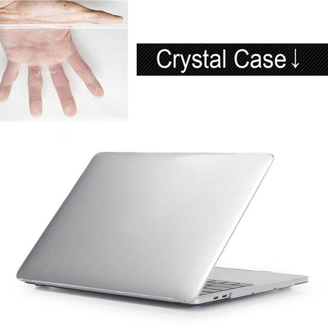 Crystal Laptop Case For A Pple Macbook Air Pro Retina 13" 13.3inch 2020 Laptop Cover Protector For Macbook with Touch Bar ID Pro 13.3 Transparent Case