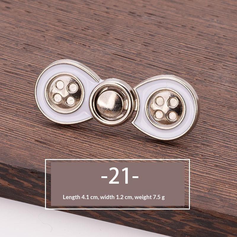 Various Cute Styles No Sew Waist Tightener Buttons Alloy Adjustable for Jeans Skirt Pants Waist Adjustment Accessory