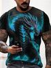 Summer Street Style Fashion Men's T-shirt Urban Everyday Casual Short-sleeved Top 3D Dragon Print Men's Outdoor T-shirt