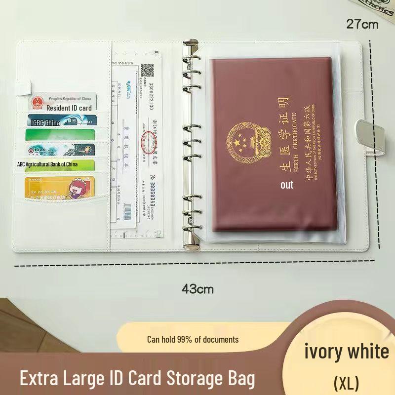Portable Document Organizer: Card Holder, Vaccine Book, Birth Certificate, Passport, and ID Storage Bag.