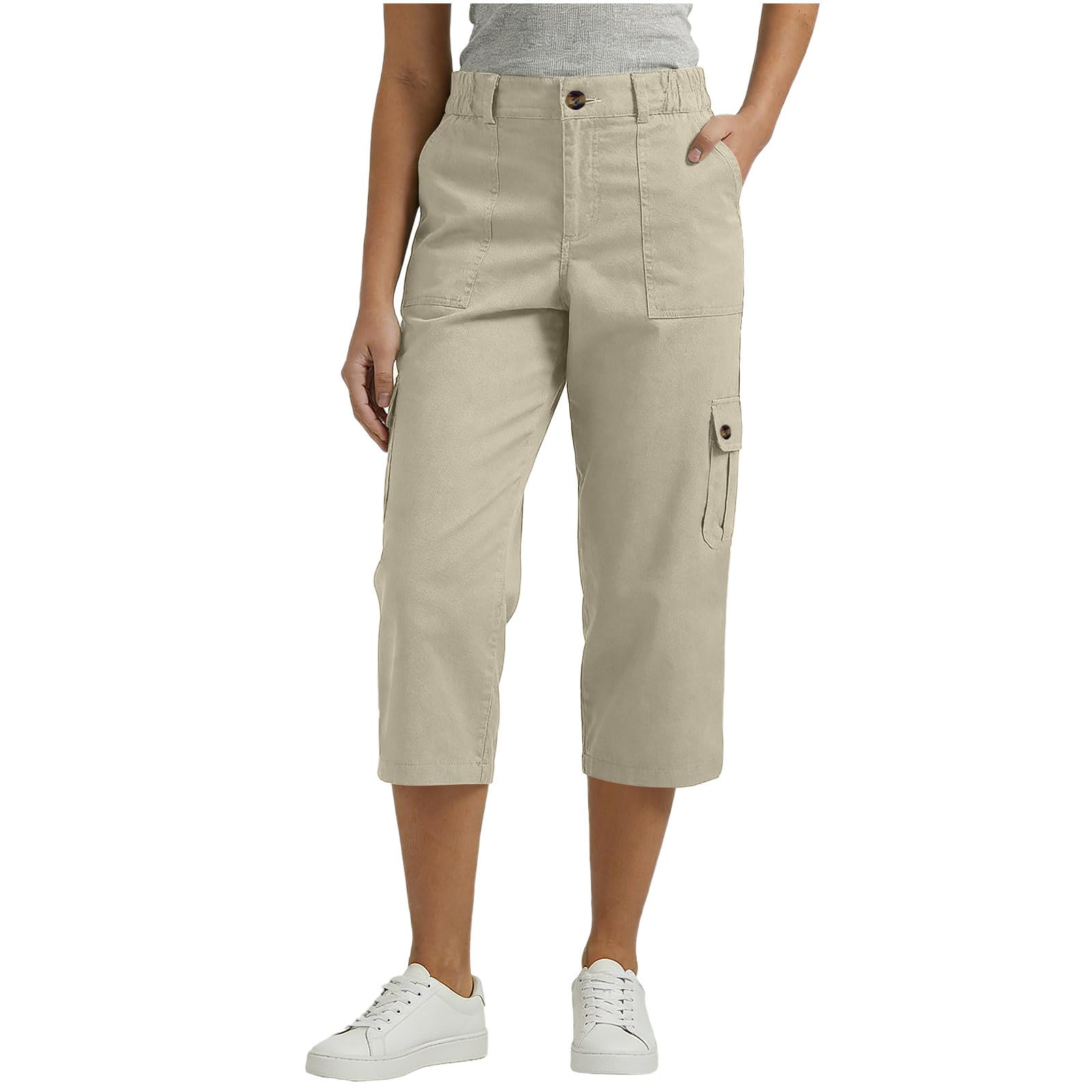 Women s Cargo Pants Fashion Casual Cropped Work Pants L